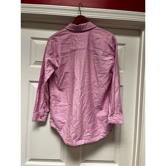 Ugg Pink Cotton Button Down Oversized Shirt sz XS EUC - Picture 6 of 7